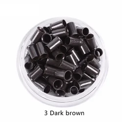 1000 Stuks 3.4*3.0*6mm Fare Euro Lock Koperen Buizen Micro Ringen Links Kralen voor Stok I tip Hair Extensions 7 Kleuren Optioneel