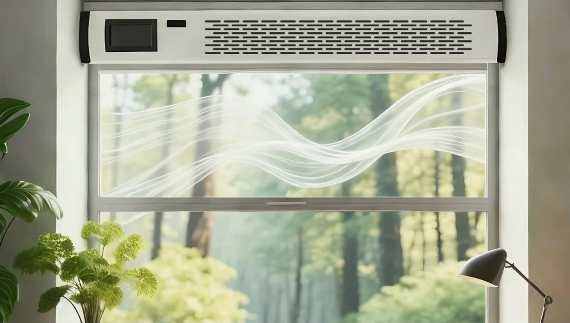 Natural Fresh Air System, Built-in Rectangular Air Outlet for Home, Kitchen, Window, Bathroom