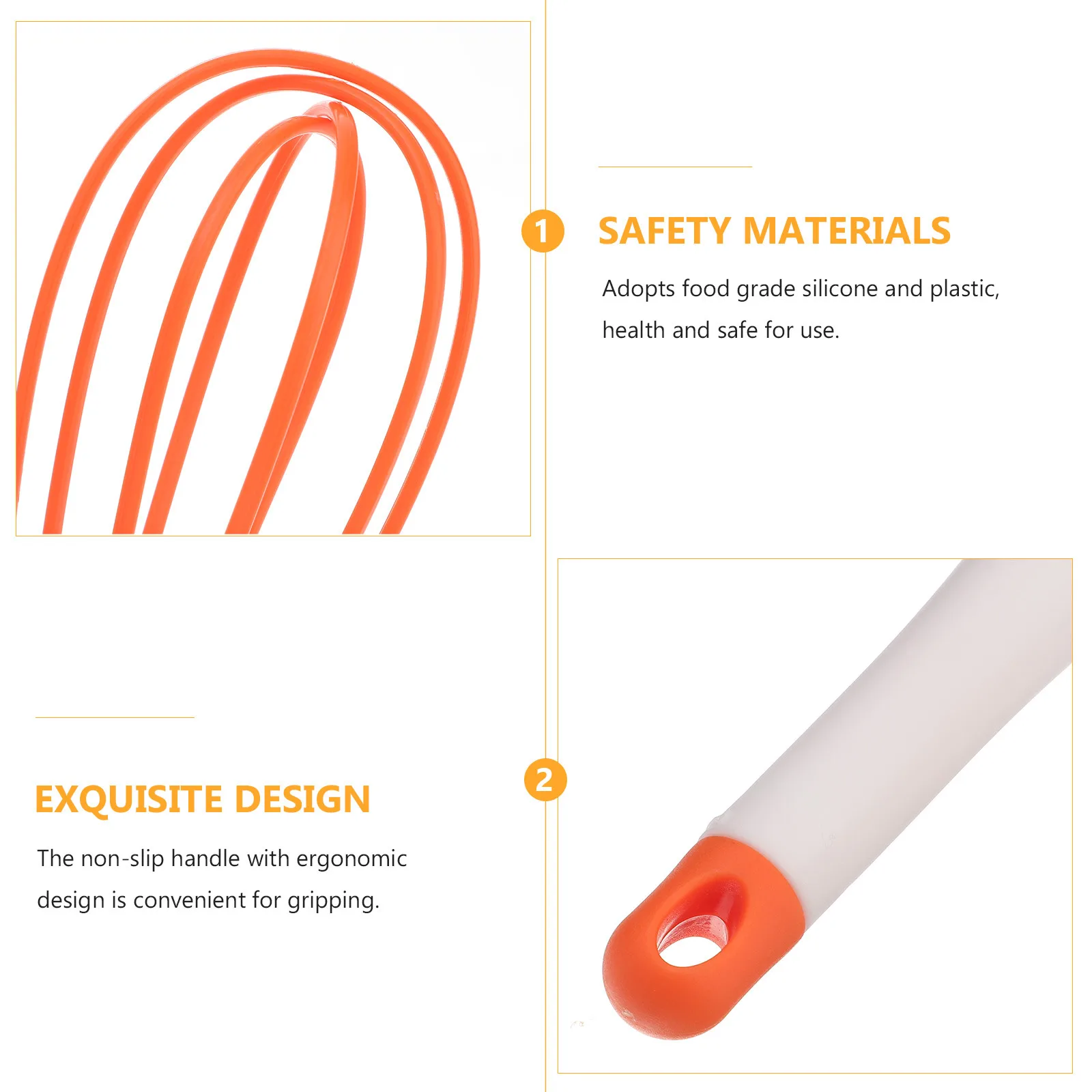 

Silicone Egg Whisk Hand Mixer Non-Stick Balloon Beater For Cream Milk Stirring Batter Weight Ergonomic