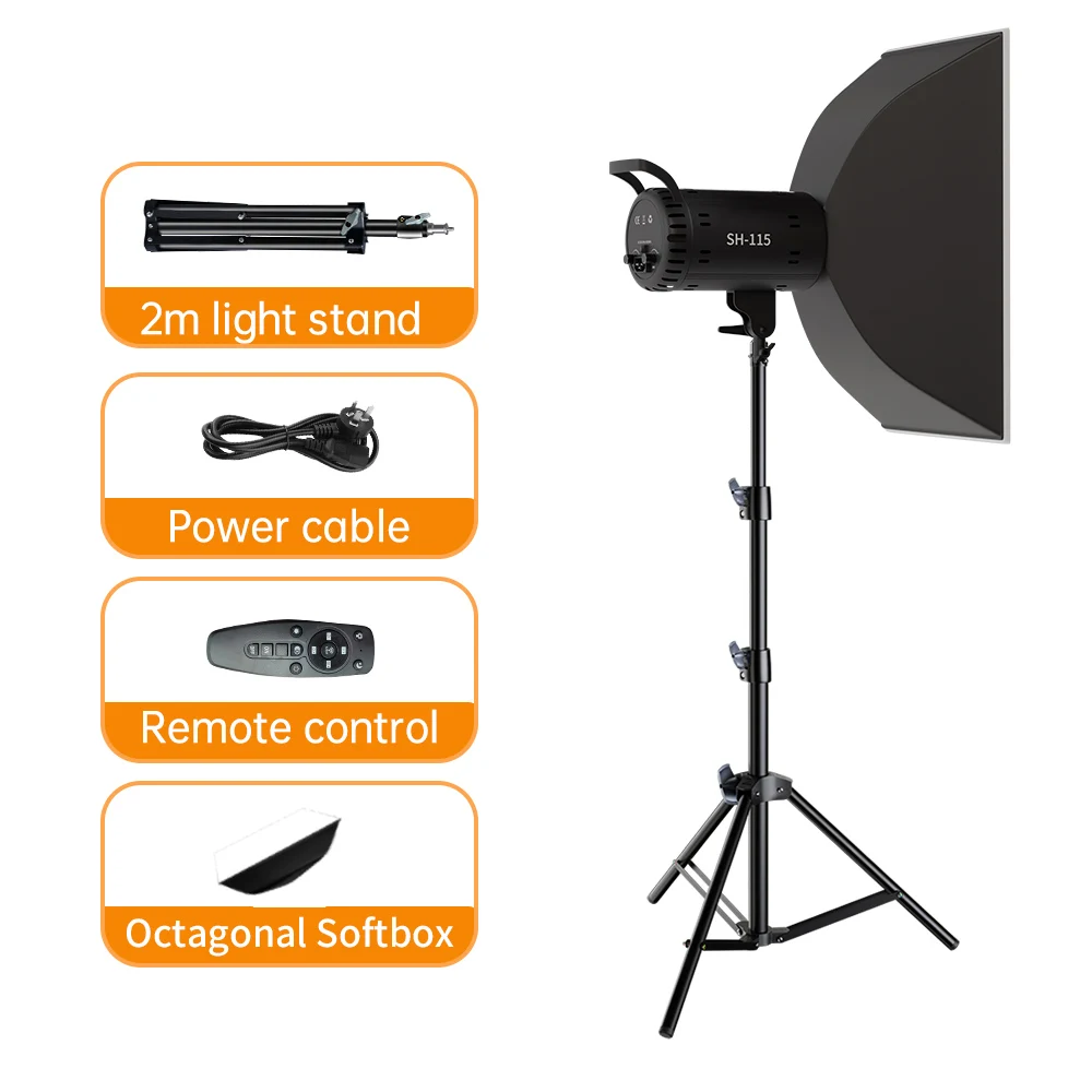 3200-5600K With Tripod 115W COB Video Studio Light 220V Photography Lamp Continuous Lighting Outdoor Shooting,YouTube Videos