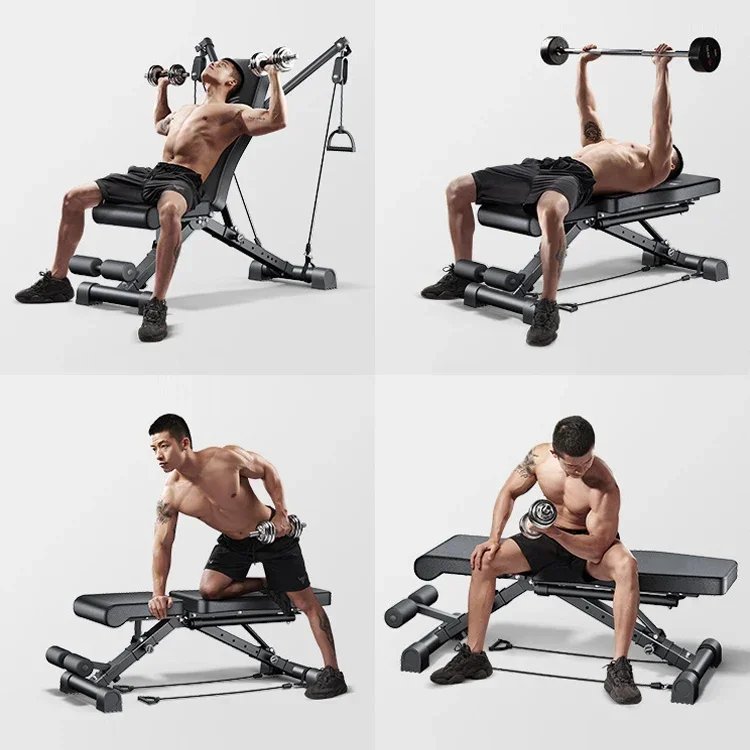 Hot 2024 Multifunctional Dumbbell Bench Bench Bench Press Home Sit-up Assistor Fitness Equipment Men\'s Bird Bench Press Chair