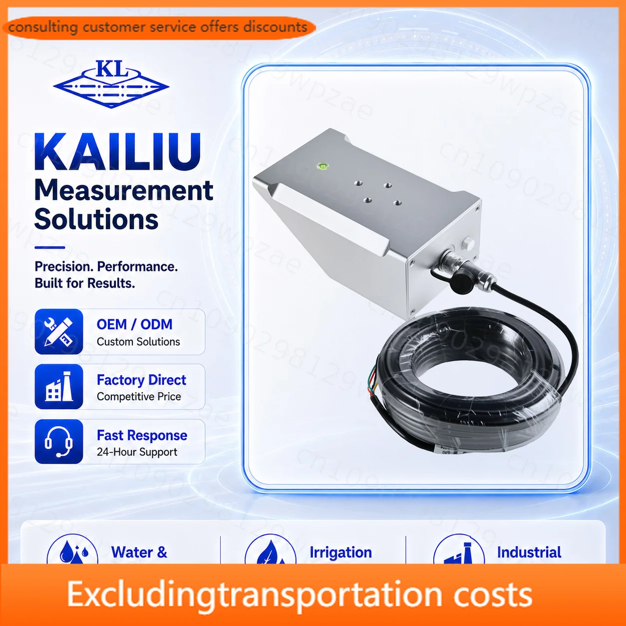 Advanced Digital Reliable Non-Contact Radar Open Channel Flow Meter Stainless Steel OEM +/-1% Accuracy for Water Flow