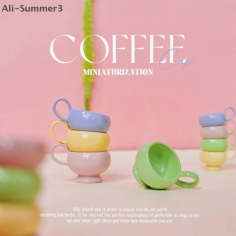 1-teiliges Miniatur-Kaffeetasse-Ornament, Spielzeugmodell, Puppenhaus, Mini-Tasse, Tasse, Teetasse, Möbel, Modell, DIY-Zubehör