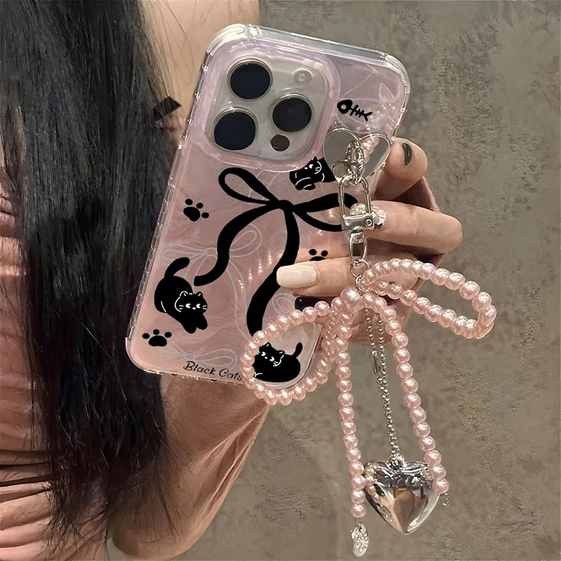 Bowknot كيتي أرنب قلادة الحال بالنسبة الشرف 400 الذكية X9D X7D فتاة الحب القلب الليزر غطاء الهاتف الحالات