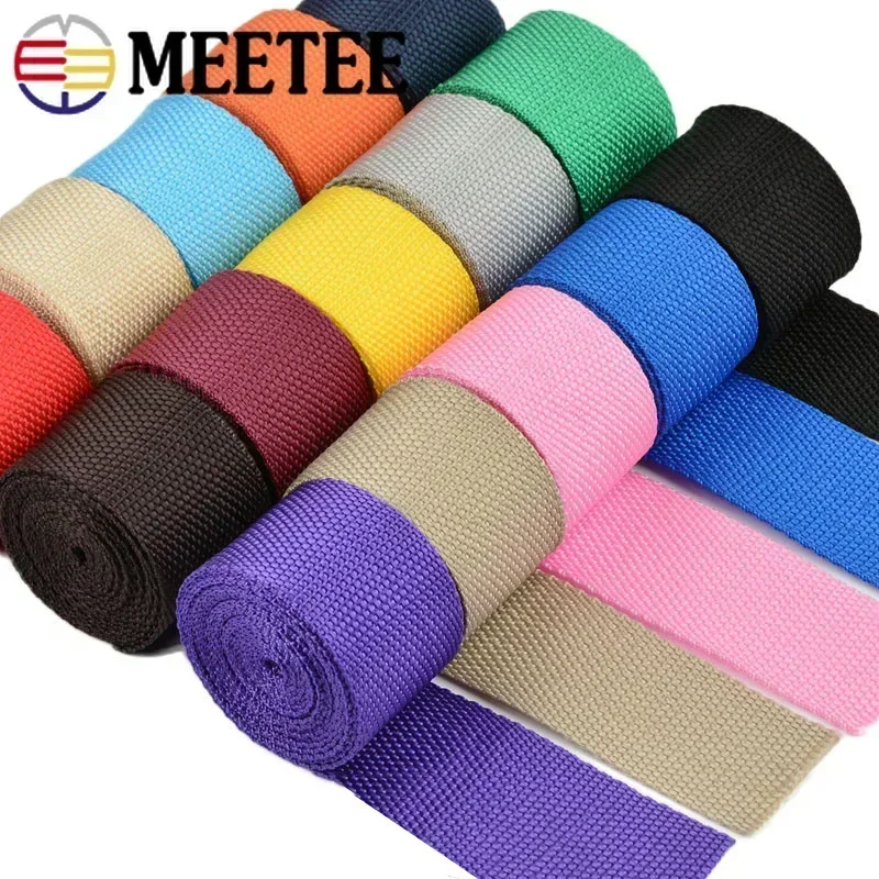 

10Meters 20-50mm PP Polypropylene Webbing Tapes for Strap 1.1mm Thick Nylon Bag Safety Belt DIY Clothes Sewing Accessories