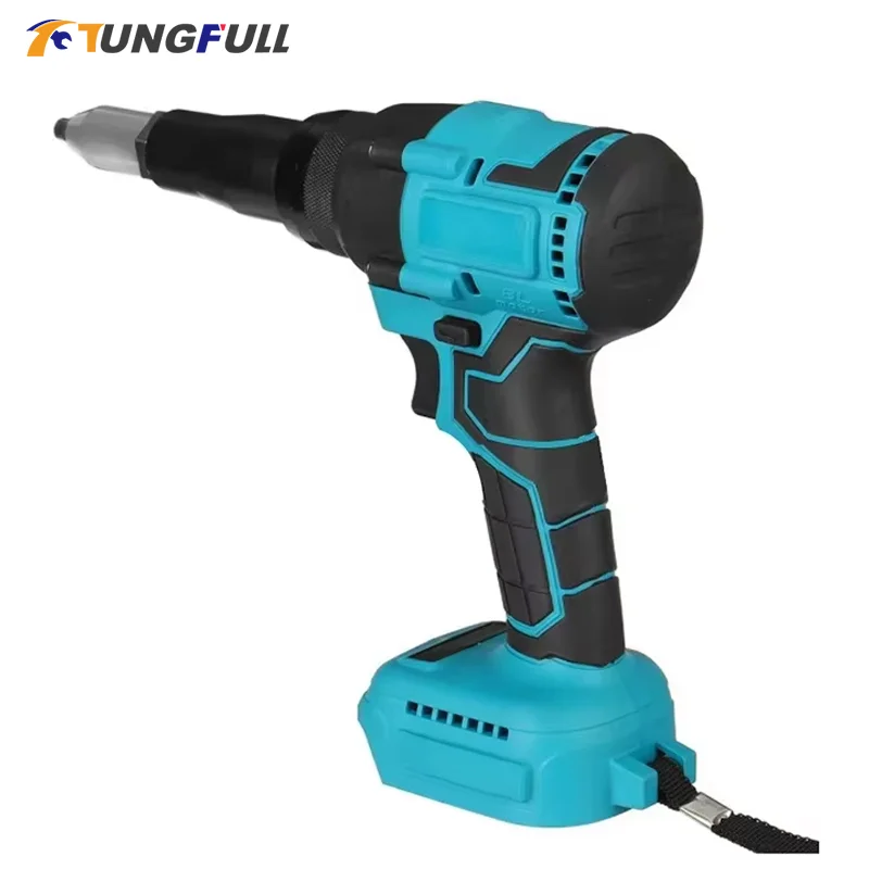 Cordless Electric Riveter Gun  Rivet Nut Gun Drill Insert Automatic Riveting Tool With LED Light For Makita No Battery