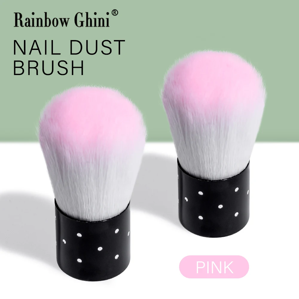 

RG Clean Brush Nail Dust Brush Professional Nail Repair Accessory Soft Round Head Mushroom Soft Bristle Brush Nail Beauty Tool