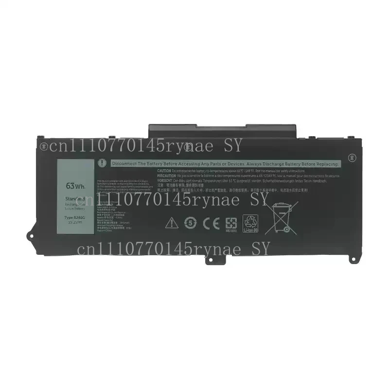 

15.2V 63Wh RJ40G Battery For DELL Latitude 14 5420 15 5520 3560 XPC5H CHKFM FDTCY 9D3YW 758J7 WY9DX M033W 4ICP5/57/79