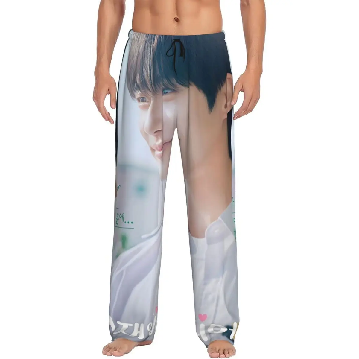 

Custom Lovely Runner Kdrama Byeon Woo Seok, пижамные штаны, мужская одежда для сна, штаны для сна с карманами