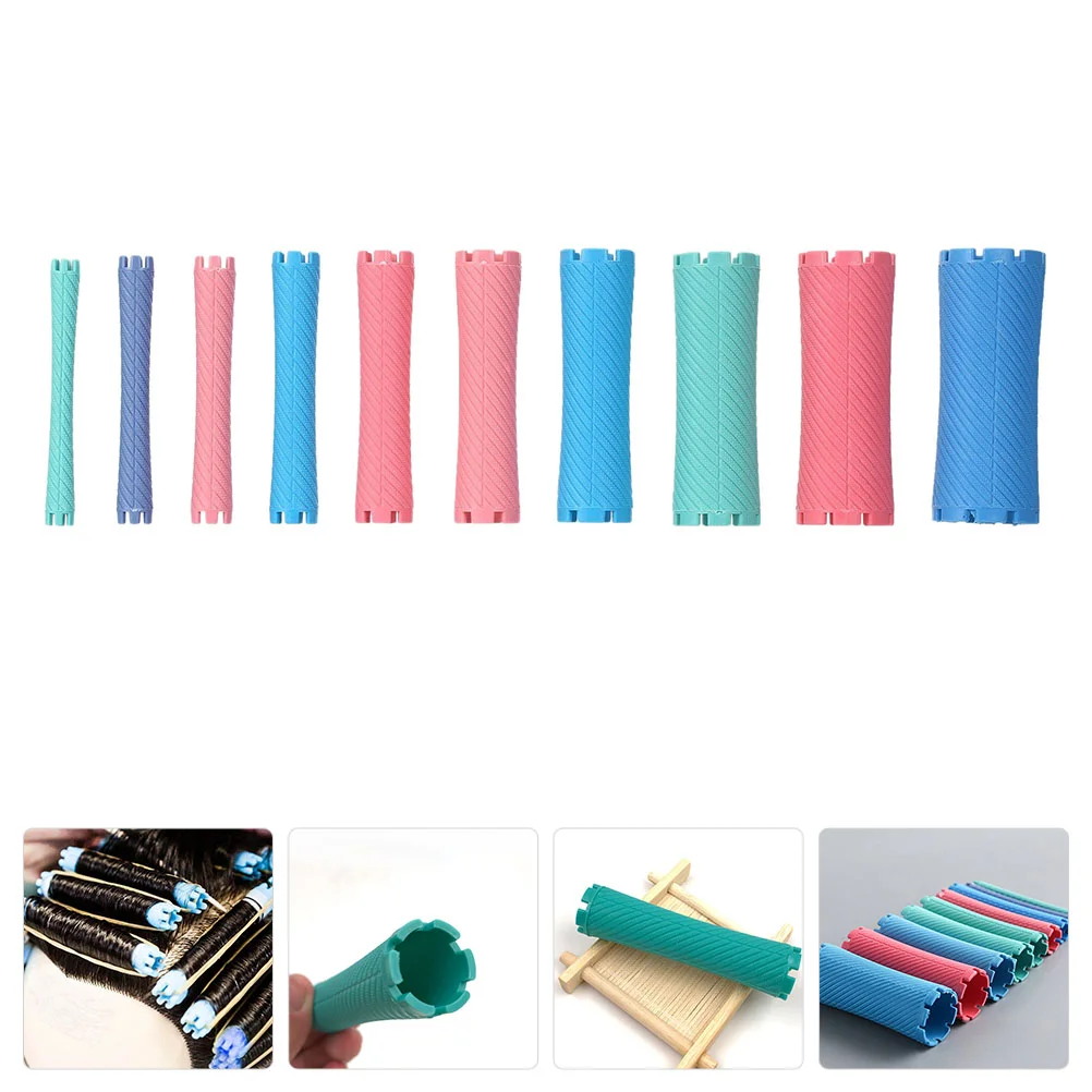 

100 Pcs No Heat Hair Curlers Heated Rollers for Perm Stick Crimper Tool Salon Supplies Rods