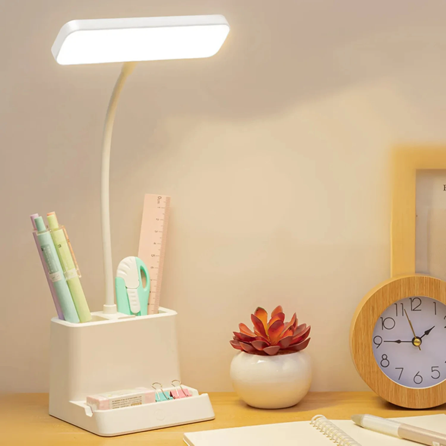 Cozy and Supportive LED USB Desk Lamp Tailored for Studying and Relaxing Perfect for College Students Enhanced with Eye Protecti