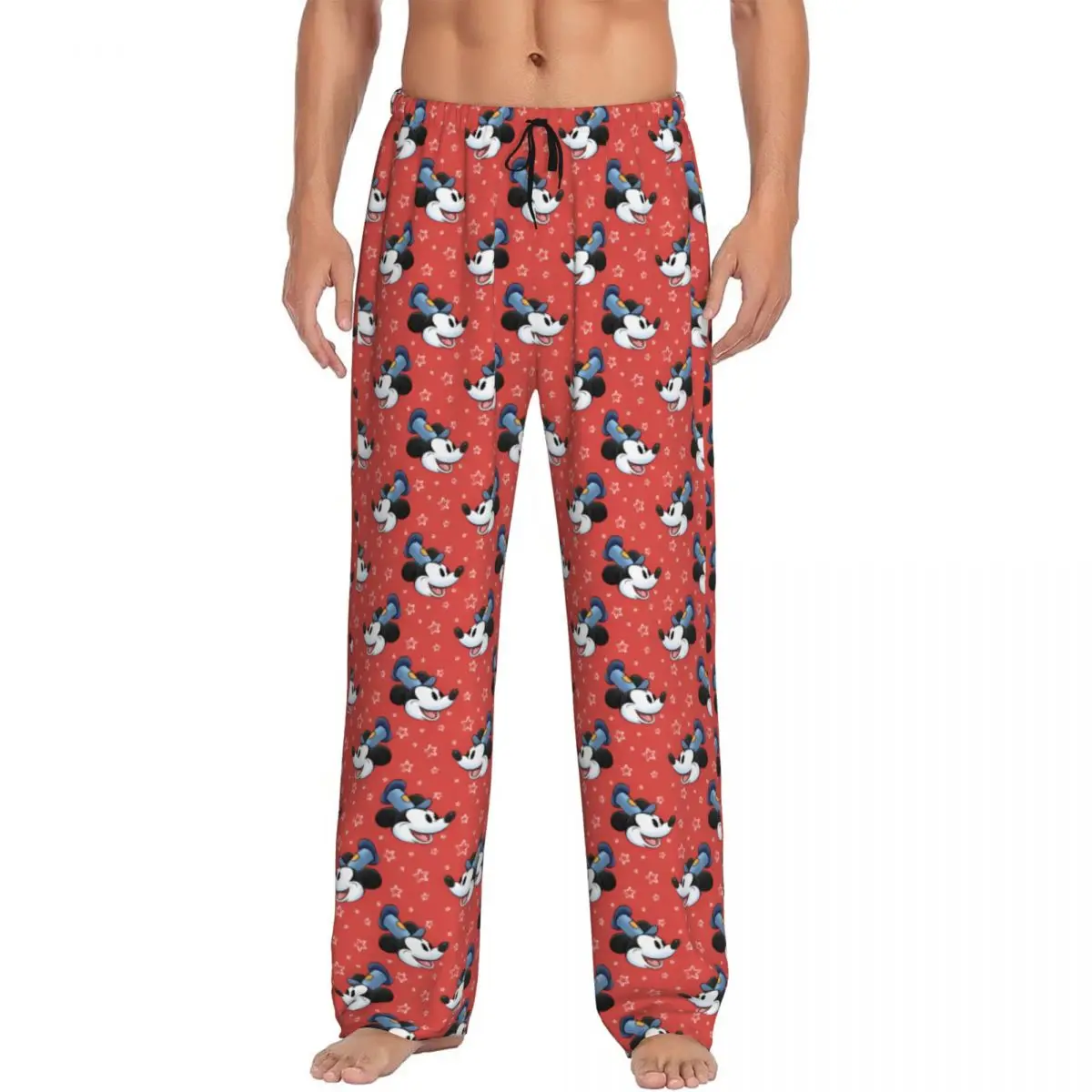 

Custom Print Men's Anime Mickey Mouse Manga Pajama Pants Classic Sleepwear Sleep Lounge Bottoms with Pockets