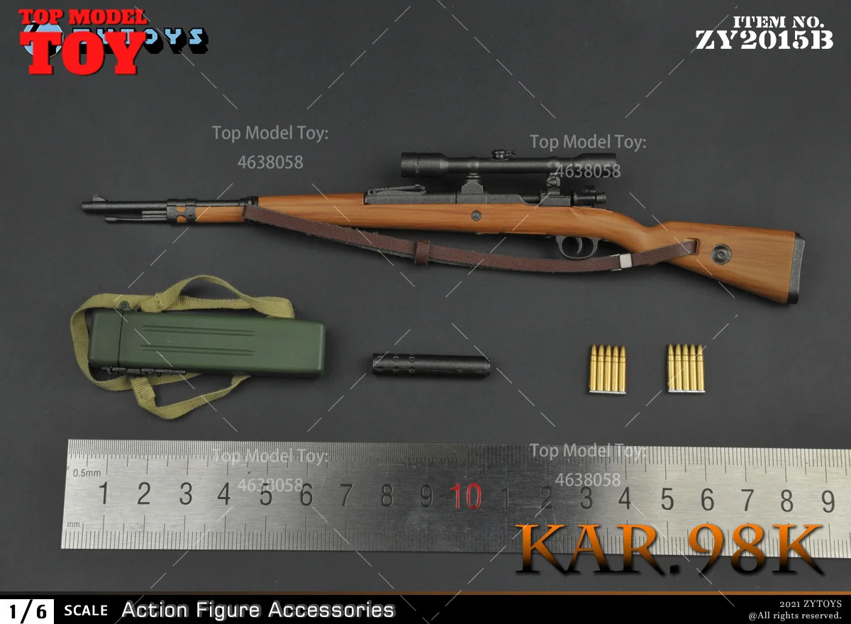 ZYTOYS ZY2015 1/6 Scale  98K Rifle Sniper Military Weapon Mini Plastic Gun Model For 12" Soldier Action Figure Body Dolls