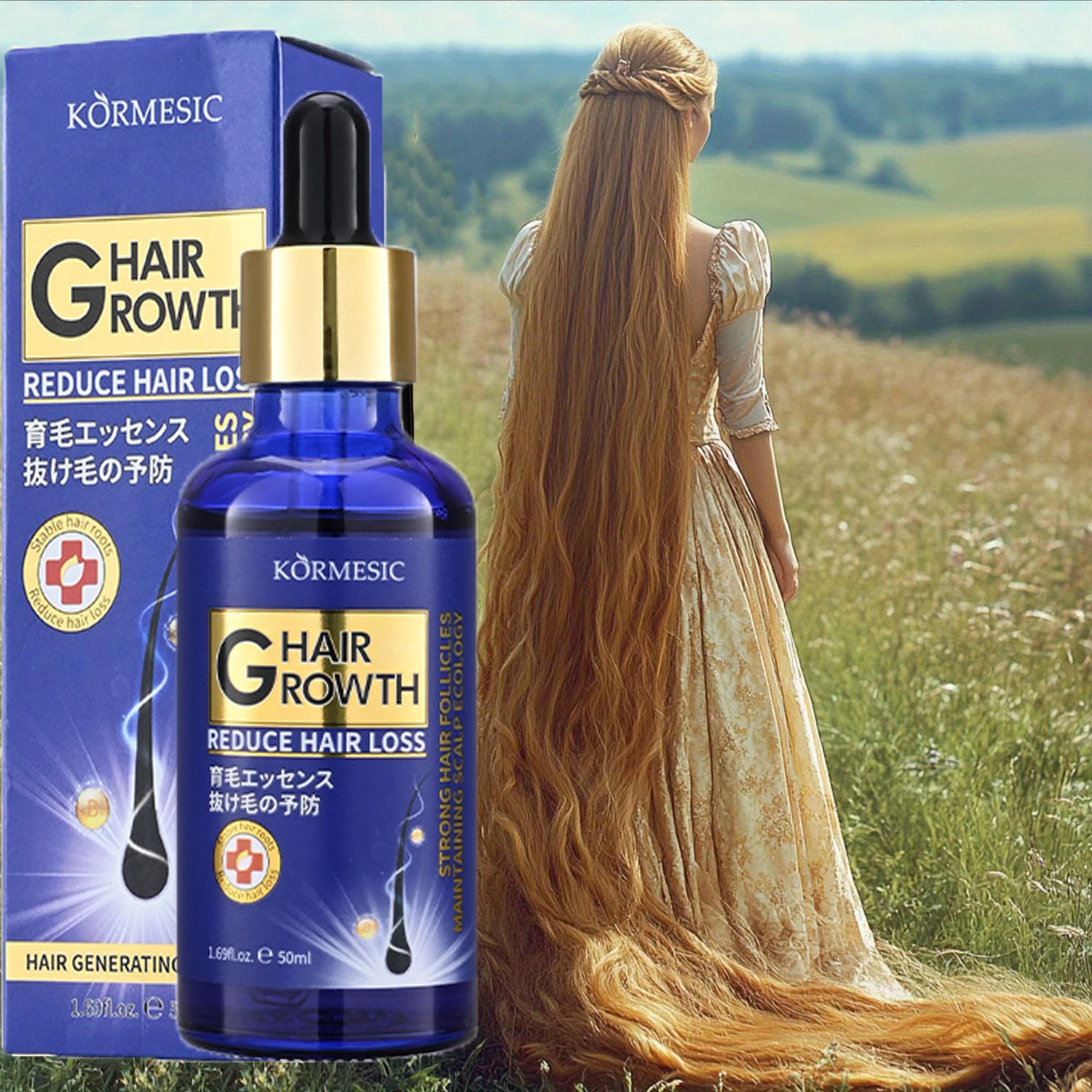 مصل نمو الشعر مضاد لتساقط إعادة نمو زيت نمو الشعر يمنع الصلع إصلاح الضرر تدليك فروة الرأس ترطيب تغذي العناية بالشعر #3