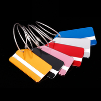 Aluminum Alloy Travel Luggage Tag Hanging Tag Suitcase Tag Plane With Name ID Cards Anti-lost Solid Color Travel Accessories