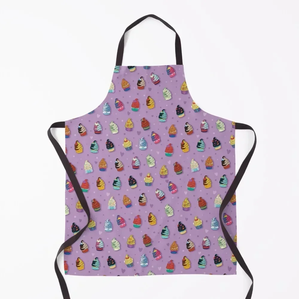 

Princess Sweet Swirls - Purple Apron Costume Waiter For Hairdresser Teacher men Apron