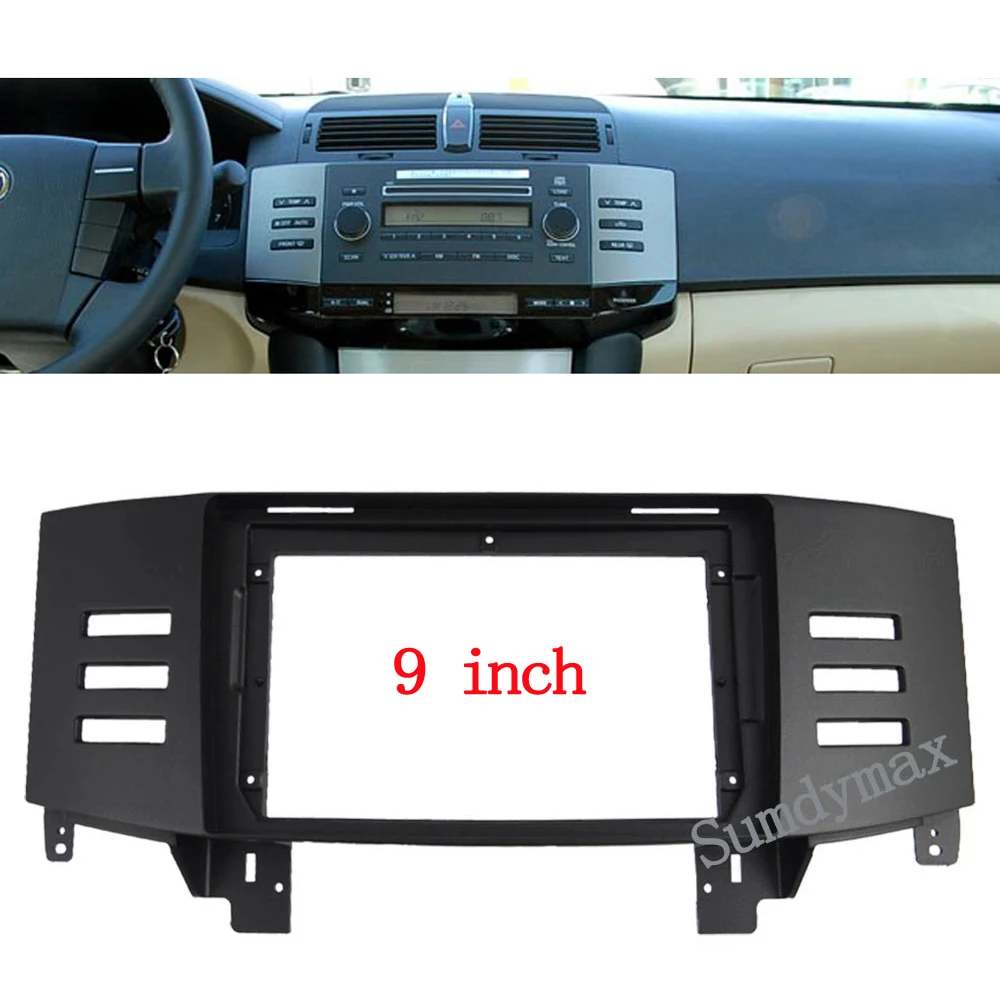 

Автомобильная аудиосистема с большим экраном 9 дюймов, 2DIN, рамка для Toyota Mark X 1 X120 2004 -2009, автомобильная стереопанель, крепление для приборной панели