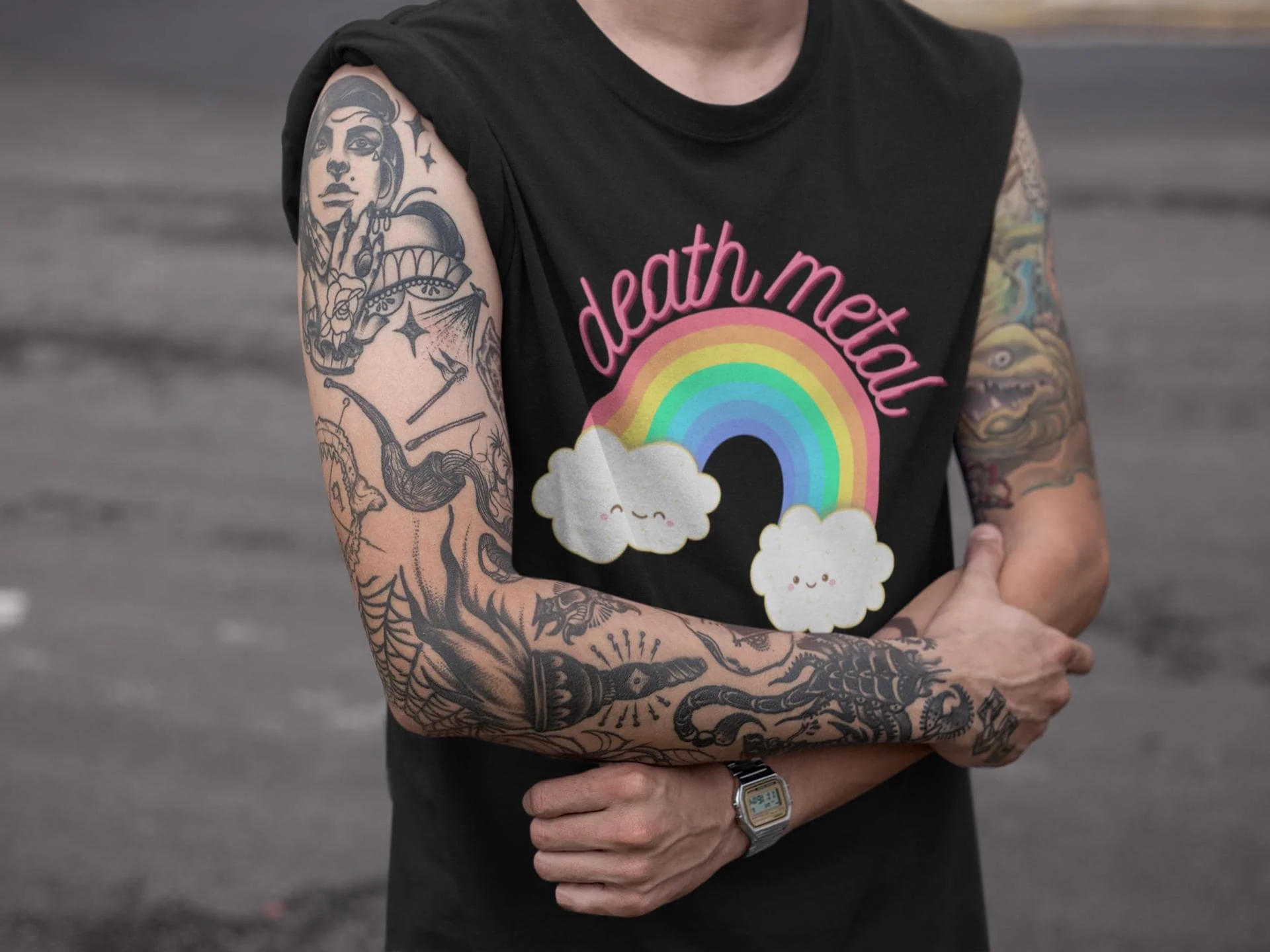 Death Metal Rainbow T Shirt Band