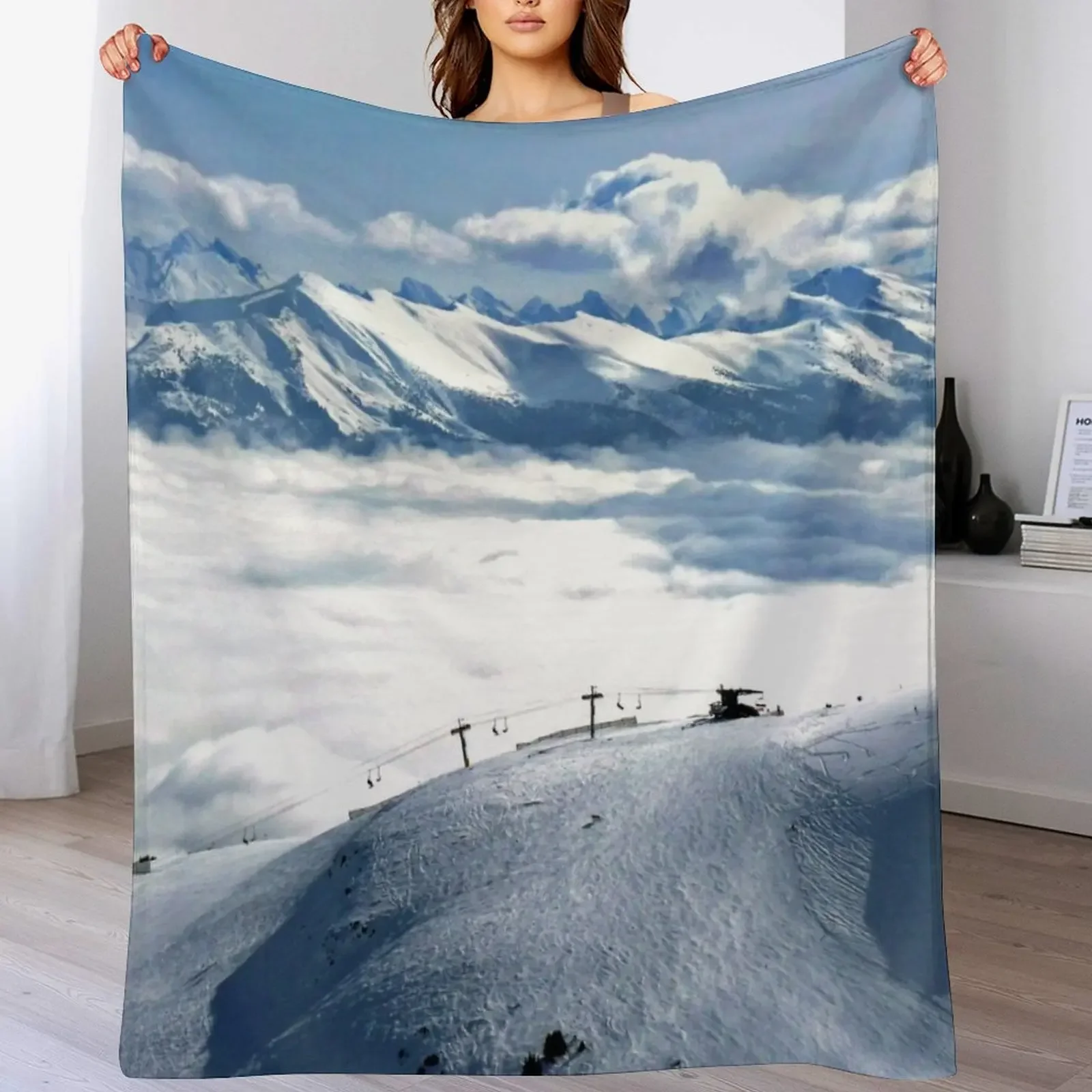 

Jasper Canadian Rockies Alberta Canada Throw Blanket Softest Bed linens Flannel Luxury Designer Blankets