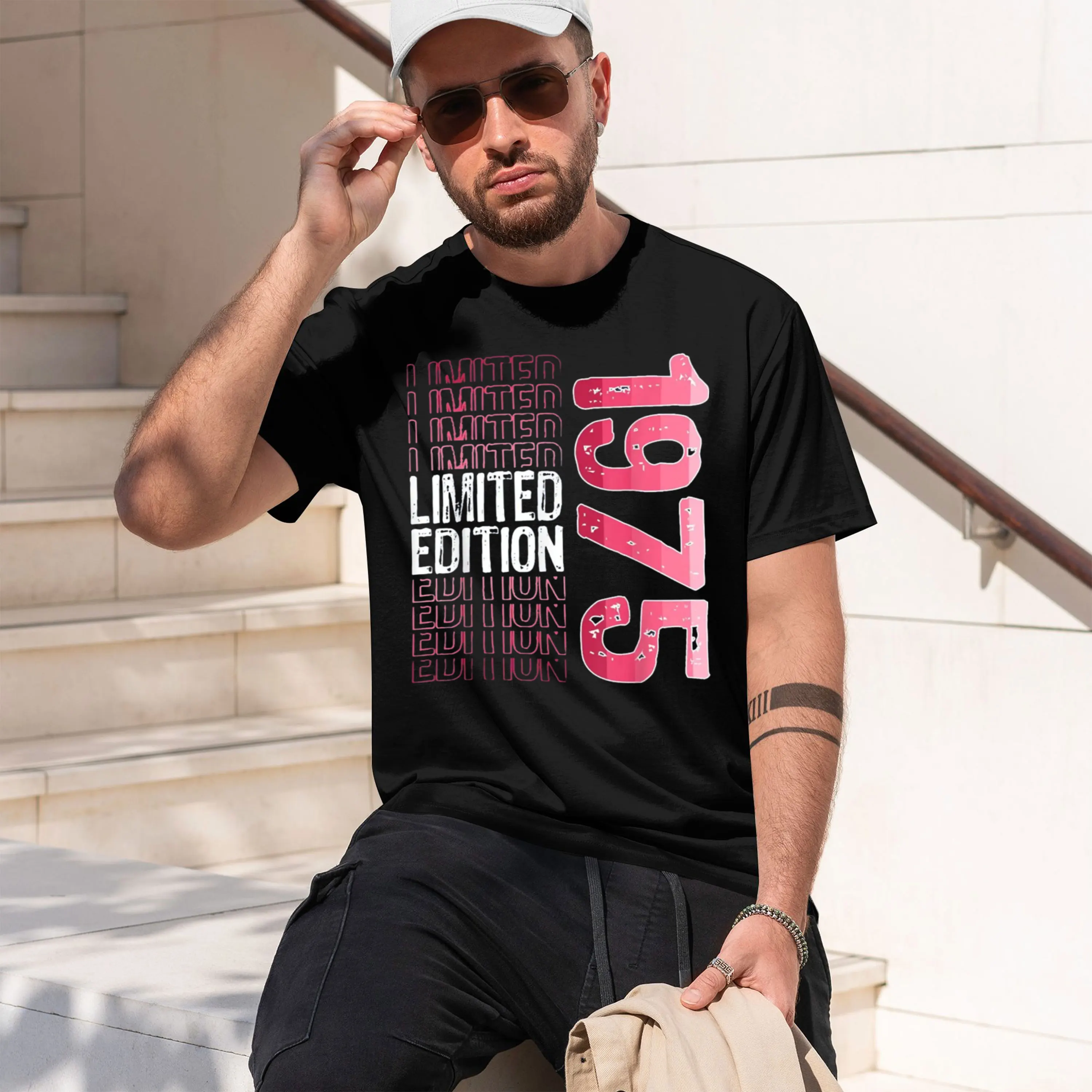 Edición Vintage 1975 Retro Birtay Camiseta Hoo Grh Camisetas Estilo Casual Streetwear Ropa Hombre Ropa Mujer 2026 Nuevo Modelo Manga Corta