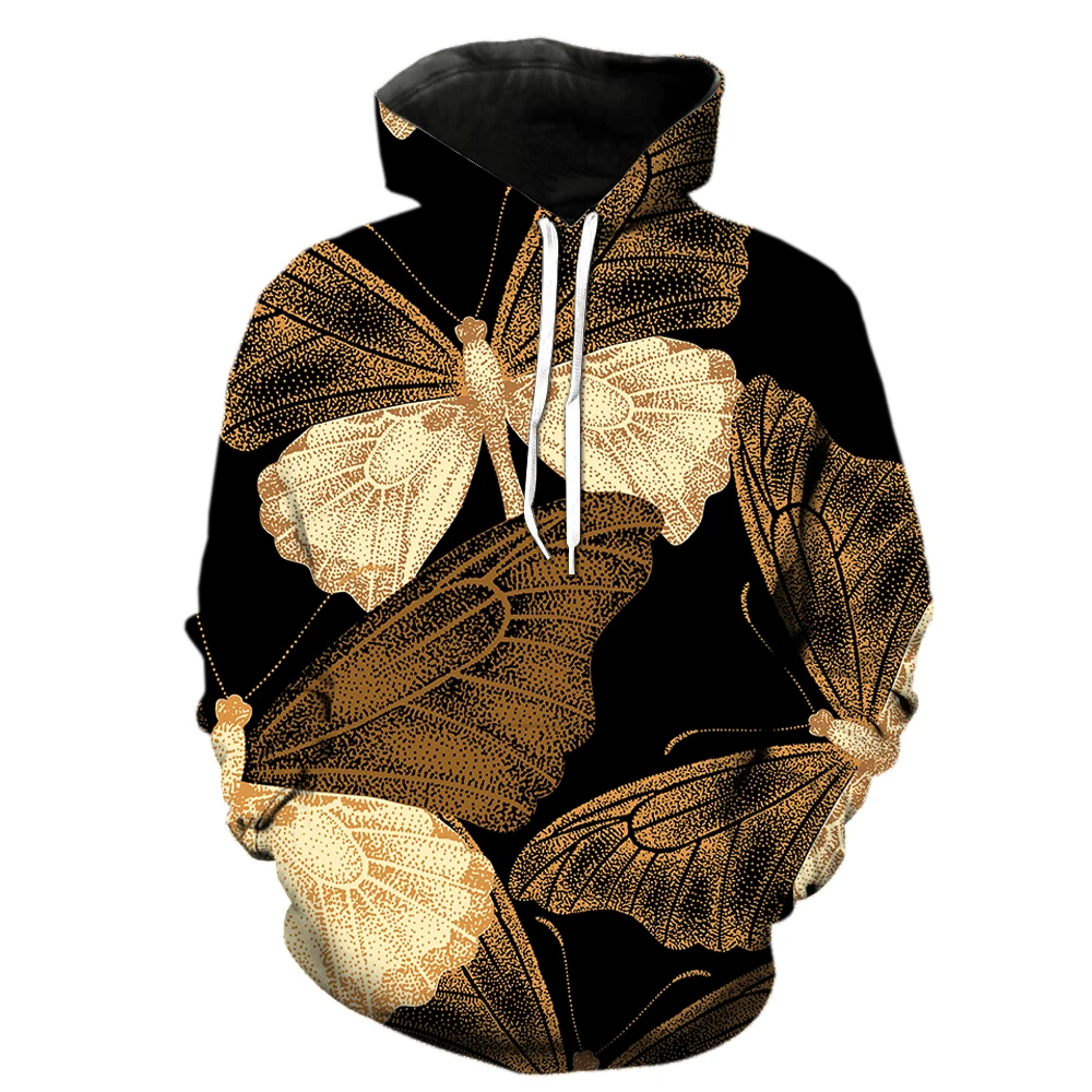 

Cartoon Butterfly Men's Hoodies Hip Hop Fashion Tops Casual 2022 Hot Sale Pullover Streetwear With Hood Jackets 3D Print Teens