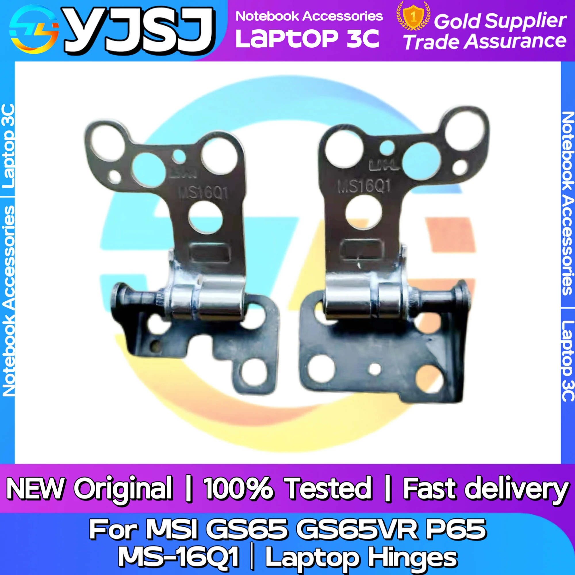 New Original Laptop Notebook Hinges For MSI GS65 GS65VR P65 MS-16Q1 built-in left and right Hinges LCD Screen Hinge