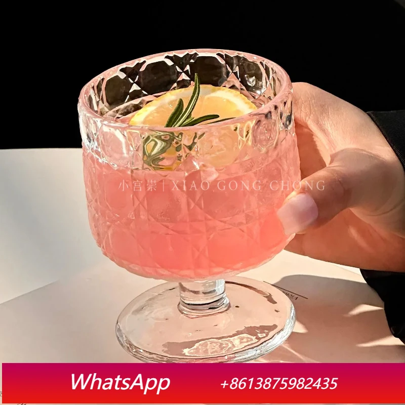 

CX niche retro glass ins high value juice drink cup