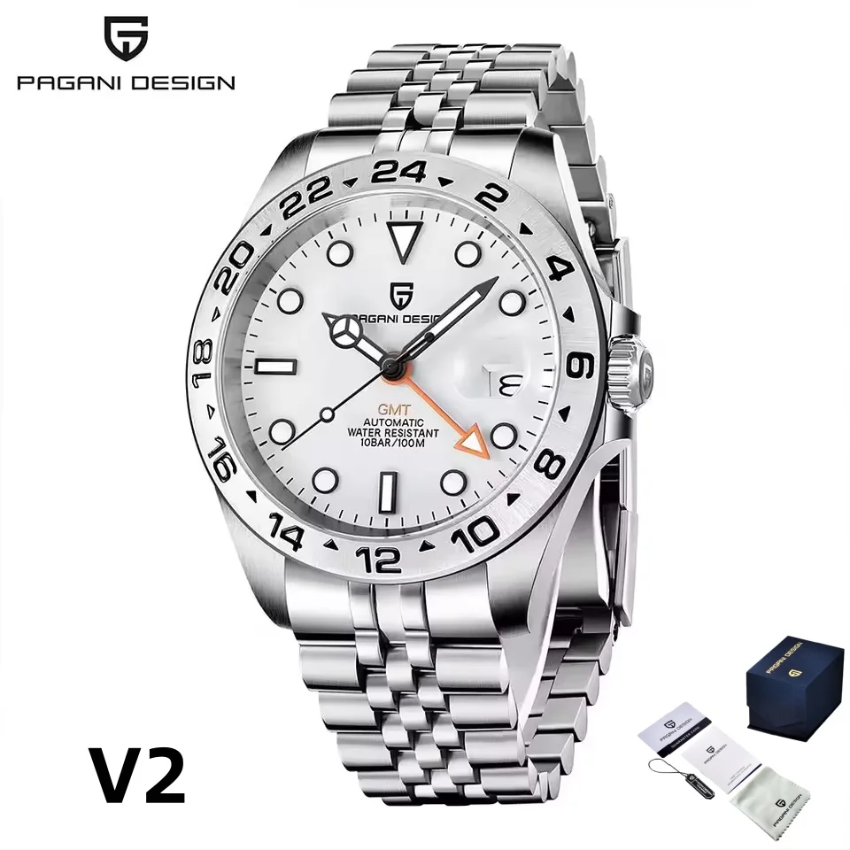 2026 PAGANI Design New Men's Automatic Mechanical Watches GMT Watch 42mm Sapphire Stainless Steel Waterproof Watch Reloj Hombre image 3