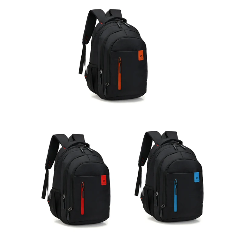 Mochila masculina de tecido oxford, resistente ao desgaste, à prova de respingos, respirável, alça de ombro, bolsa para laptop, escola, esportes, viagem, lazer ﻿