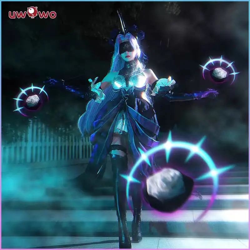 

LOL Syndra Cosplay Costume LoL Withered Rose Syndra Cosplay Costume Women Dress Full Set Gloves Socks Headwear