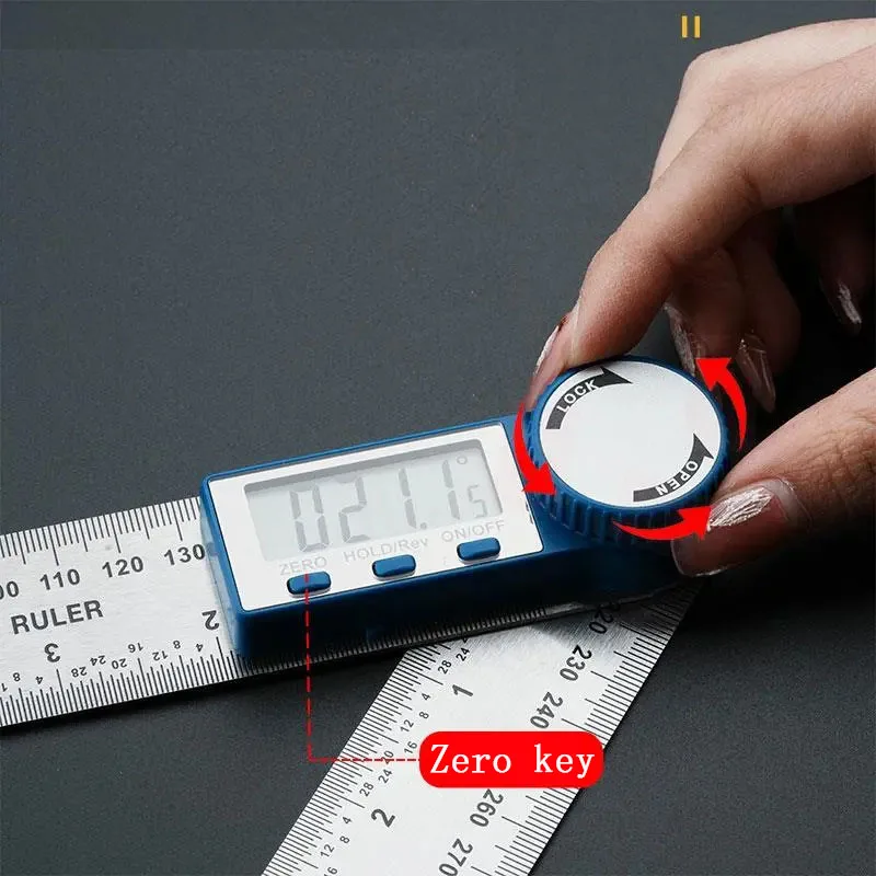 Instrumento electrónico de medición de ángulo Digital, regla de ángulo con pantalla Digital, goniómetro, transportador, calibrador Vernier,