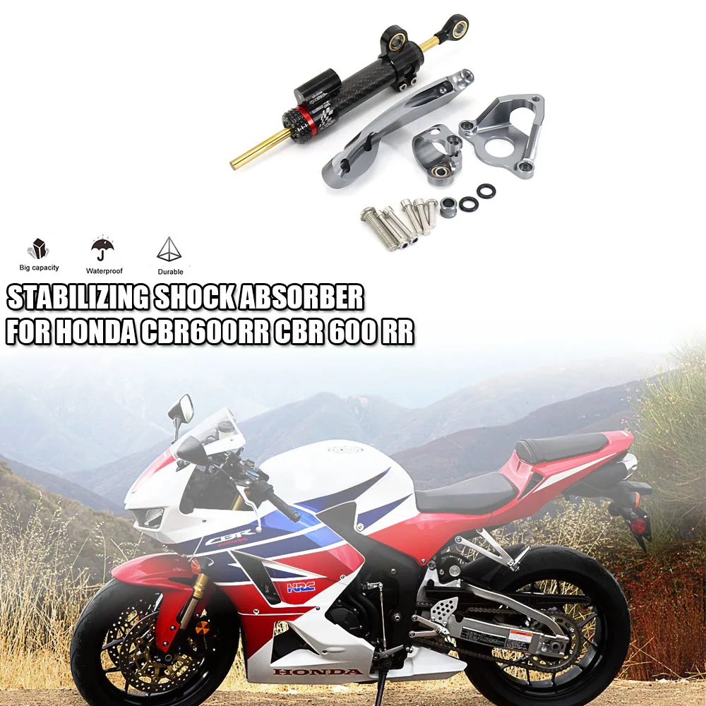 ホンダ用CNCモーターサイクルステアリングダンパー,ホンダcbr600rrbr 600 rr 2016-2007 2015 2014 2013 2012 11