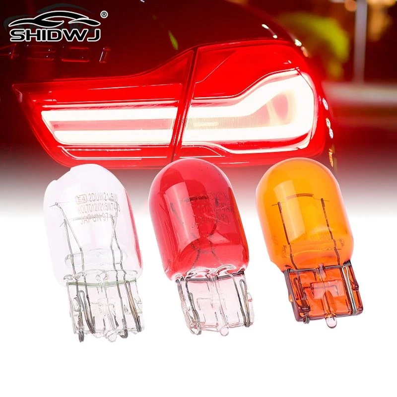 T20 7440 7443 WY21W W21W Halogen Bulbs 7443 W21/5W T20 Super Bright Backup Reversing Light For Car Signal Lamp 12V