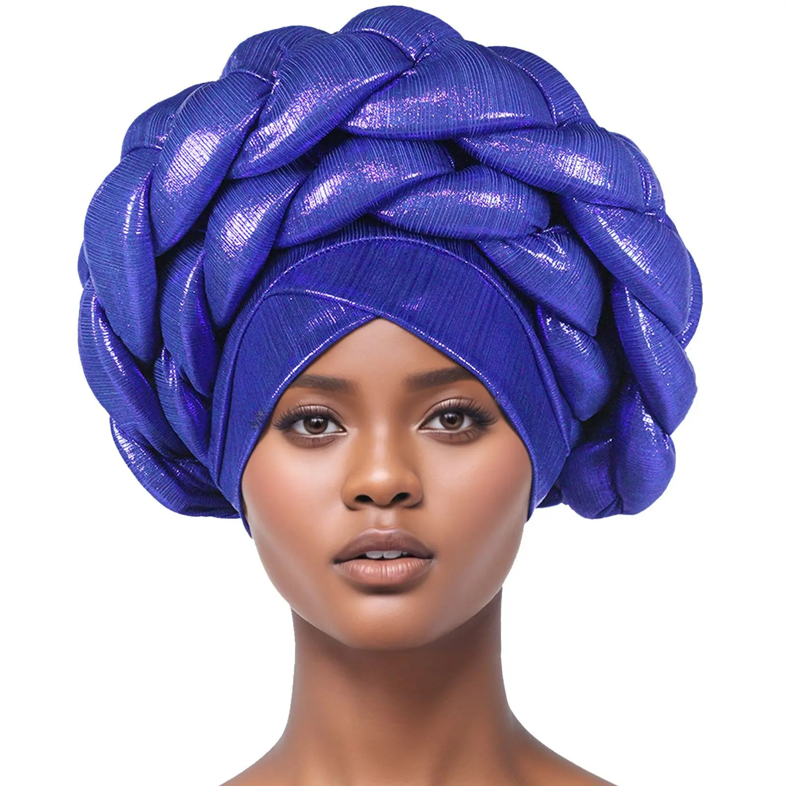 Braided Twisted Headscarf African Women Headtie Head Wraps Party Headwear Turban Cap Bonnet Hijab Hat Auto Gele Nigerian Wedding