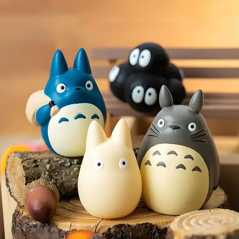 

2026 Аниме-фигурка Тоторо Миядзаки, коллекционная игрушка-сюрприз, модная игрушка-персонаж, пальчиковая кукла, полая милая игрушка-подарок