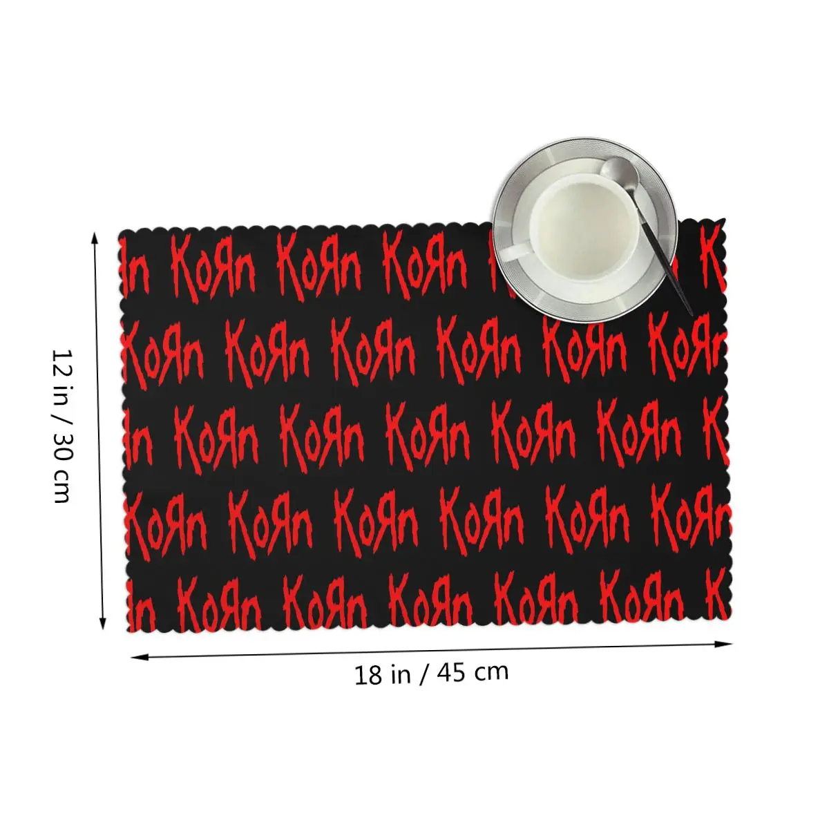 Korn Band Music Rock Placemat Non-Slip Plate Mat for Dining Table Bowl Coaster Super Absorbent Mats