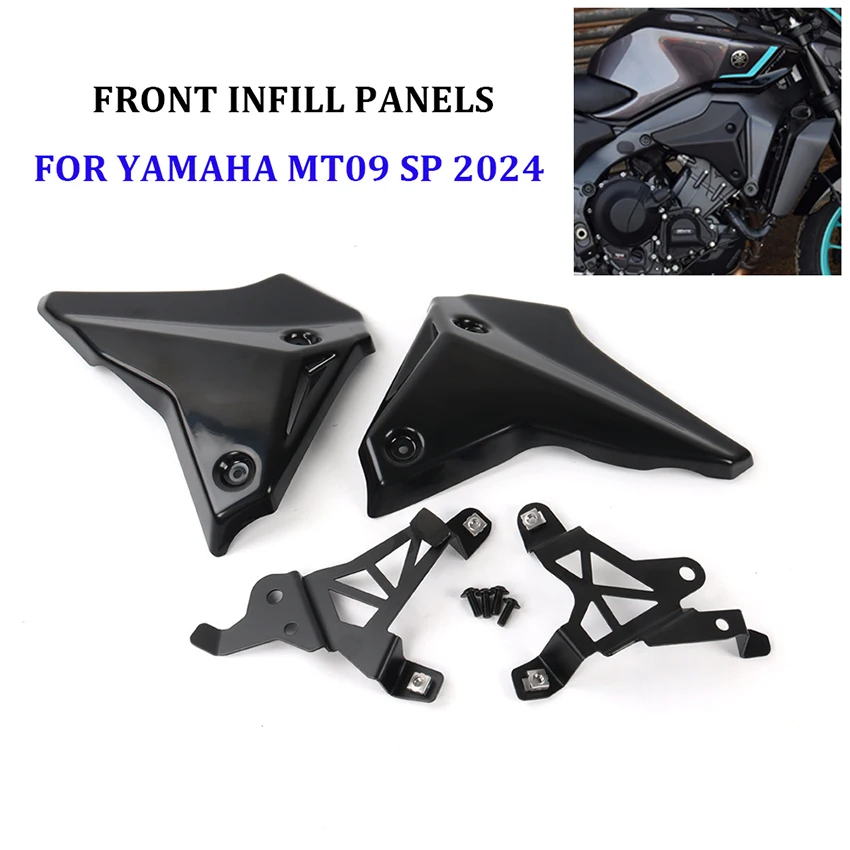 

Front Infill Panels Side Panel Covers Black Side Frame Fairing For Yamaha MT-09 MT09 SP 2024 2025 Motorcycle Accessories