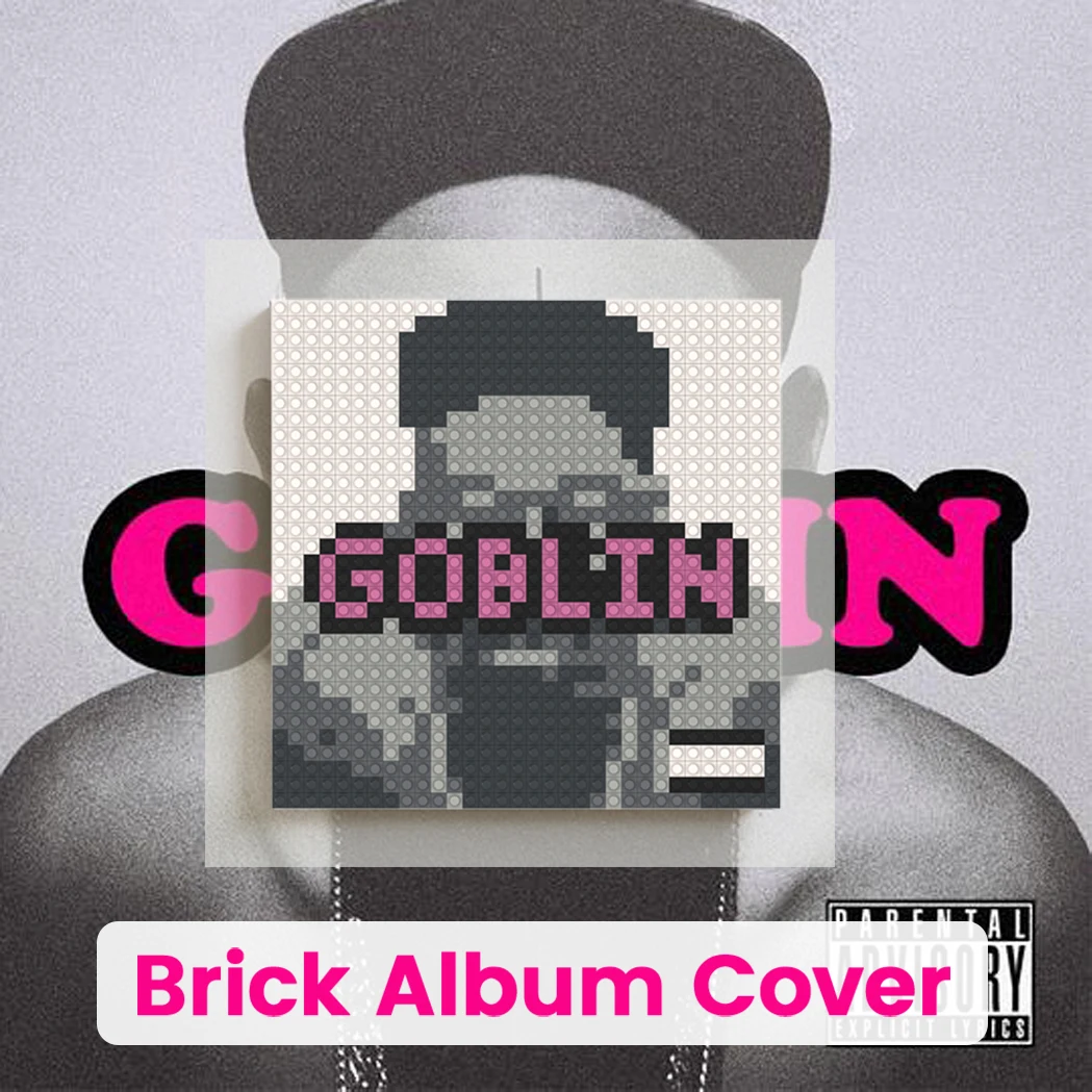 

T-Tyler the Creator Hip Hop Musician Album Building Blocks Brick Mosaic Painting Stylish Home Wall Art