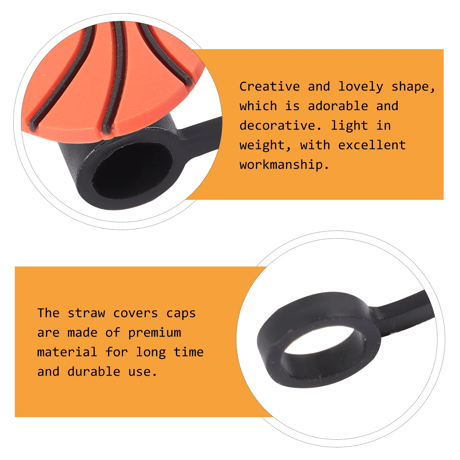 

10 Pcs Straw Cap Cover for Baseball Hats Caps Bulk Covers Water Bottles Plugs Silicone Tips Top