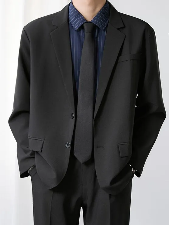 

oulder Pad Men's Casual Busin Suit Lightweight Mature Sle Slim Fit Single Button Coat Casual Leisure Profional Form...