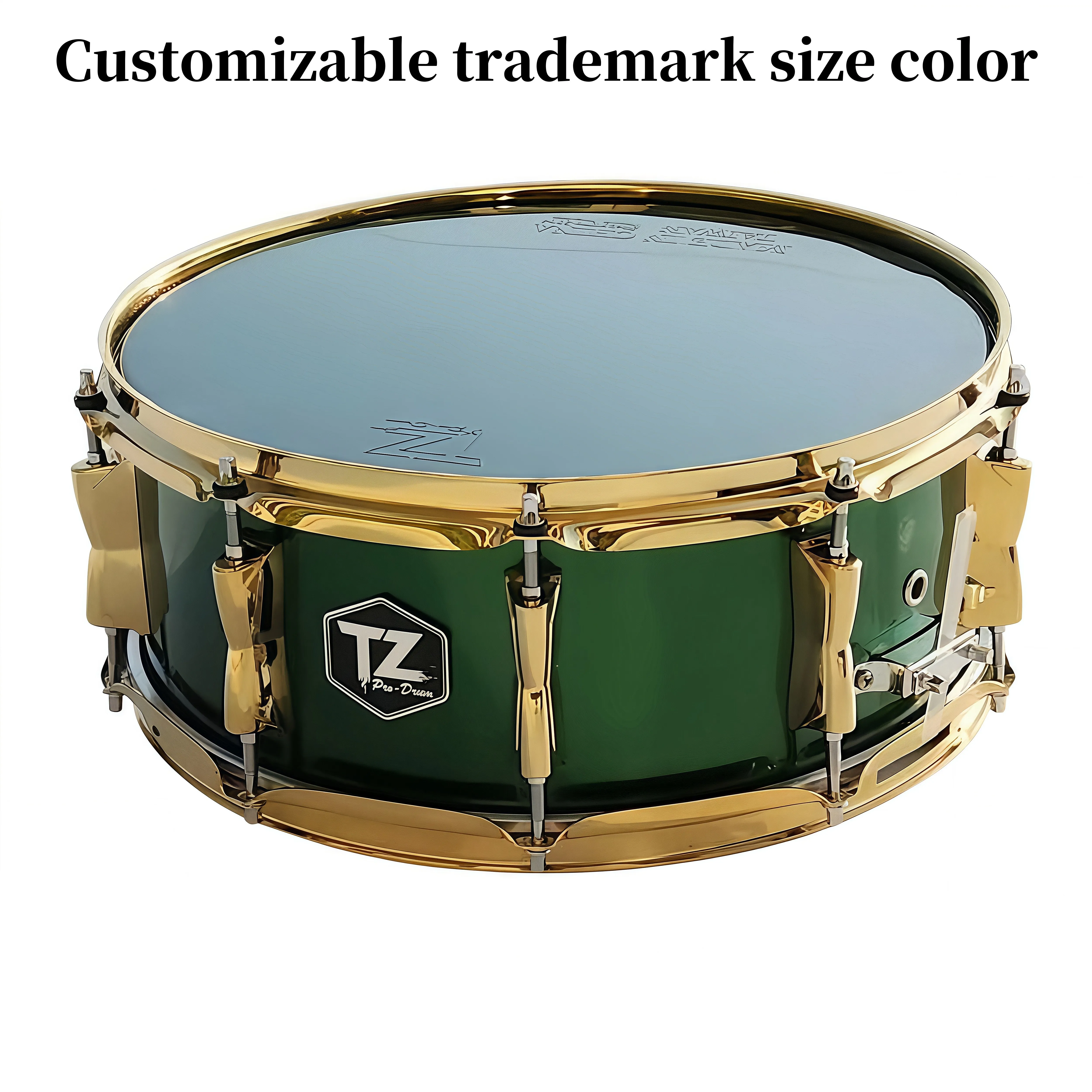 Professional Advanced Gold-Plated Small Snare Drum Band Drum with Wood Cavity Veneer Various Colors for Marching Hand Drum Use - Image 2