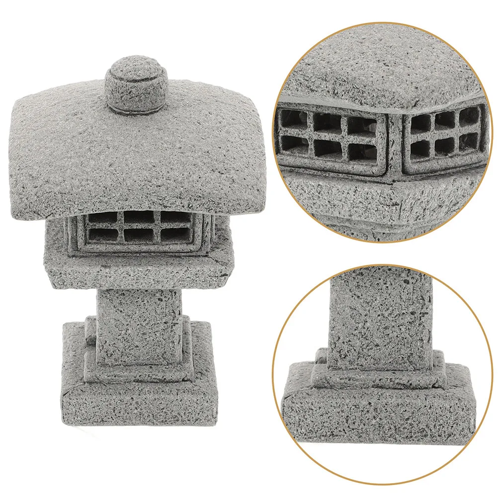 

Stone Pavilion Statue For Garden Home Decoration Miniature Pagoda Ornament Bonsai Desktop Decor Micro Landscape Pavilion