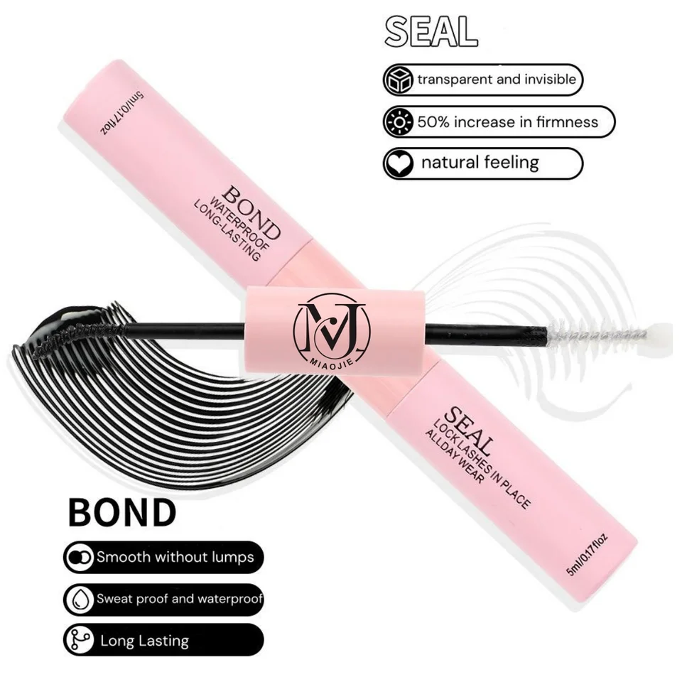 MAIOJIE Kit de Racimos de Pestañas DIY 8-16mm Mezcla Bond&Seal Pinzas Set para Auto Aplicación Maquillaje Extensiones Individuales 3