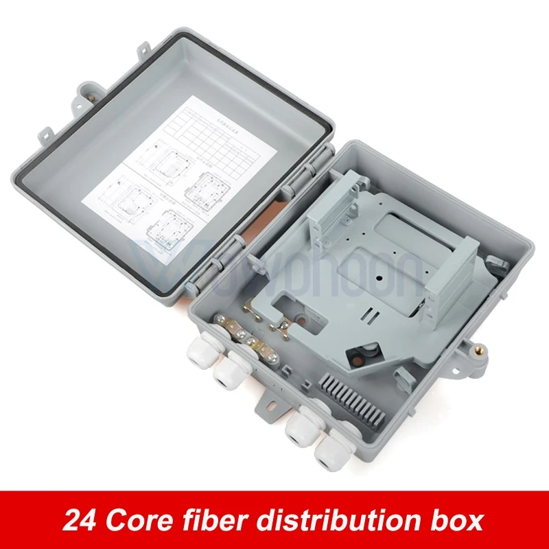 Imagem -04 - Caixa de Distribuição de Fibra Óptica Caixa de Fibra Óptica Terminal Caixa de Ftth Personalizado ao ar Livre 24 Núcleo 1:16 Nap Odp Fdb