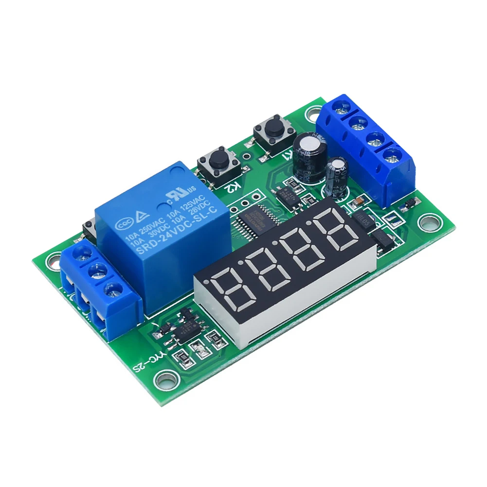 DC5/12/24V Delay Relay Module Programmable Relay Module Pulse Counter Switch with LED Display Delay Time Control Switch