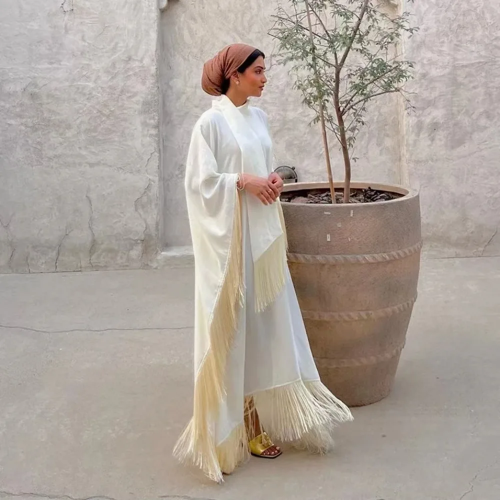 عبايات إسلامية أنيقة فستان سهرة نسائي كم كامل فضفاض قفطان فساتين صلاة جلباب ملابس إسلامية في الشرق الأوسط