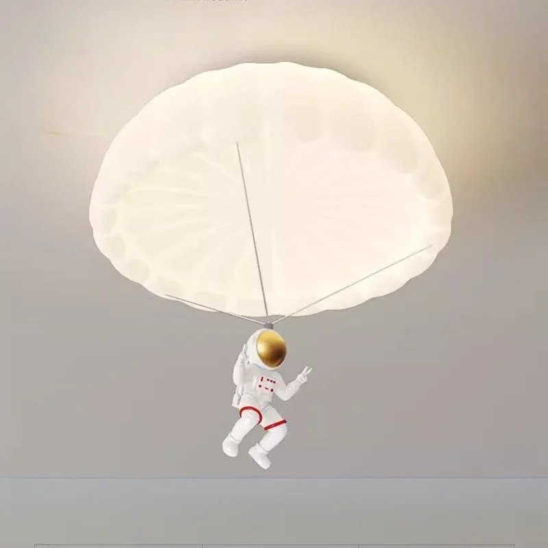 Astronauts warm children's room bedroom children's lamp parachute ceiling lamp cream wind