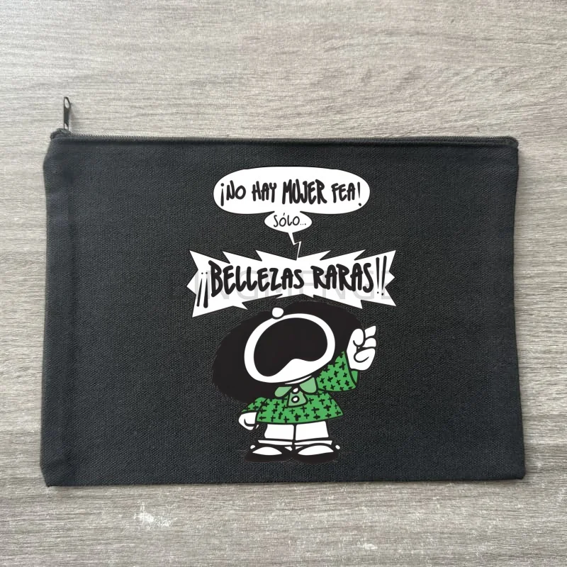 Mafalda Canvas Makeup Bag Pocket Lipstick Wash Bag for Wedding Travel Lipstick Bags Storage Organizer