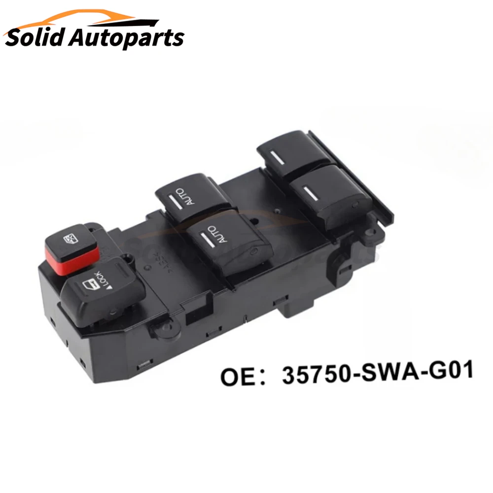 

35750-SWA-G01 35750SWAG01 Front Left Electric Power Window Control Switch Button For Honda CRV 2008 - 2011