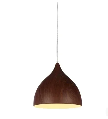 

European Vintage design wood veneer Bar restaurant lights studyroom chandelier walnut wooden retro design industrial lights